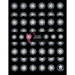Stickere 3D pentru unghii Albe Carving Cod CC028